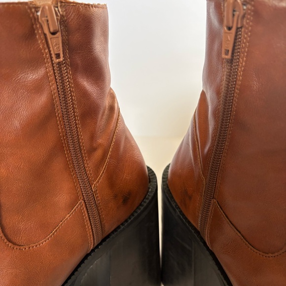 Women’s Kaltur Brown leather Platform Ankle Boots, S 39 - Picture 12 of 16